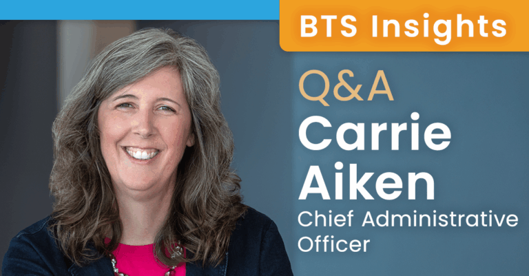 Chief Administrative Officer at Navitus, Carrie Aiken's, headshot photo promoting a behind-the-scenes Q&A
